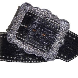 Double J Saddlery Floral Tooled Western Belt
